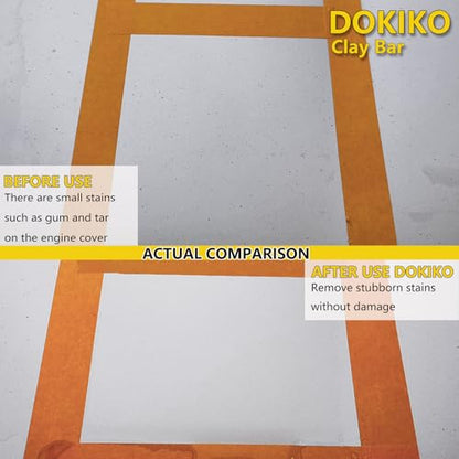 DOKIKO 4pcs Clay Bars,160 fl oz Clay bar Lubricant,Premium Grade No Scratch Magic Clays Bars Detailing Cleaner Kit Glass Deatil Cleaning with Washing and Adsorption Capacity for Auto