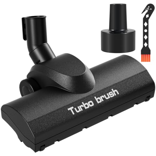 Turbo Brush Head Shop Vac Accessory 1.25" with 2.5" Hose Adapter, 1-1/4" 2-1/2" Shopvac Attachment for Wet Dry Vacuums, Ideal for Pet Hair Removal on Carpets Area Rugs Hardfloors - style: Turbo Brush