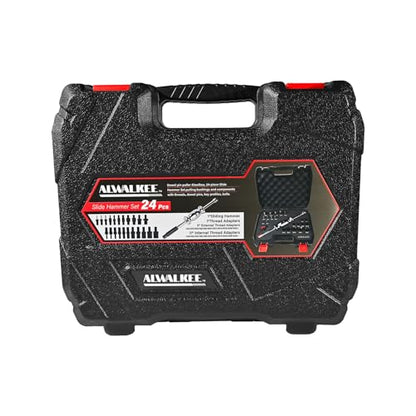 24-Piece Slide Hammer Set, Dowel Pin Puller - Remove Bushings, Bearings, Dowel Pins, Seals, and Frozen Parts with Attachments