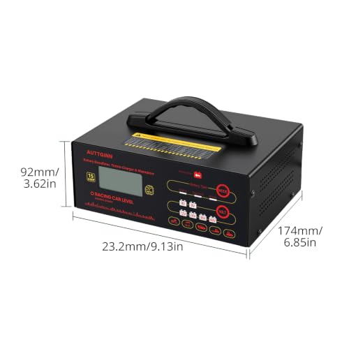 6/8/12/24/36/48V Battery Charger 0-14Amp for Golf Cart or Lithium | Smart Adjustable Car Battery Charger with Upgraded Cable Clamps, Smart Trickle Charger,Battery Maintainer,LiFePO4 - color: Red-8V-48V