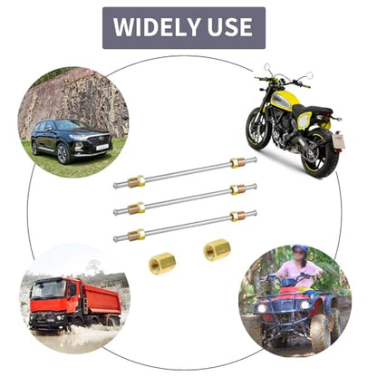 MuHize 6 Inches Heavy Duty Brake Line Kit - 3/16" Stainless Steel Tube with Bubble Flared Ends, 6 Fittings & 2 Unions for Replacement - color: White, size: 6 Inch