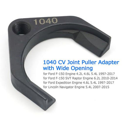 Efficient 1040 CV Joint Puller Adapter - 63mm Wide Opening, Carbon Steel Inner Axle Removal Tool, Front Wheel Drive Axle Pulley Attachment Adapter - size: 1040