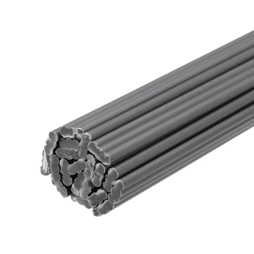 MECCANIXITY 20pcs 16 Inch Plastic Welding Rods, 1/4 Inch PVC Welding Sticks for Repairing Plastic Bumpers, Kayaks, Car, Grey - color: Grey
