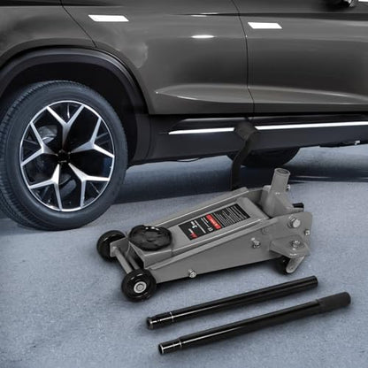 Nilight 3 Ton Floor Jack, Heavy-Duty Steel Car Service Jack with Quick Lift Pump, 5.31"-19.69" Lifting Range - style: Single Pump