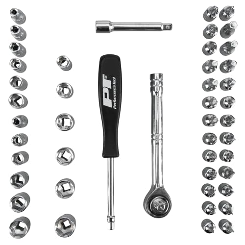 Performance Tool W1177 47pc Socket & Bit Set - size: 47-Piece (Pack of 1), style: Socket & Bit Set