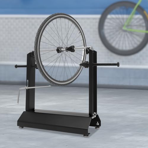 Motorcycle Wheel Balancer & Truing Stand, 2-in-1 Heavy Duty Tire Rim Spin Balancing Static Truing Stand, Portable Wheel Alignment & Tire Balancing Tool for Most Motorcycles, Sport Dirt Bikes