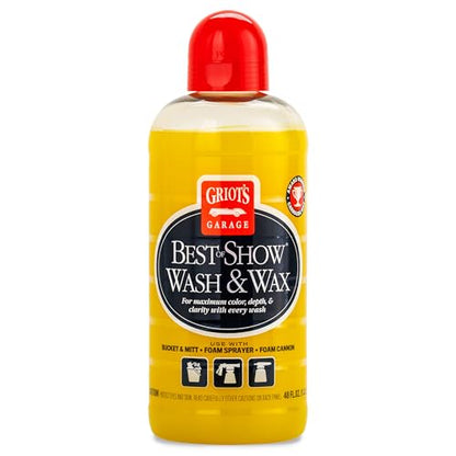 Griot's Garage Best of Show Wash and Wax for Car Detailing and Cleaning, Carnauba-Packed Coating, High Gloss Shine and Protection for Auto Paint, 10974, 16oz - size: 16 Fl Oz (Pack of 1)