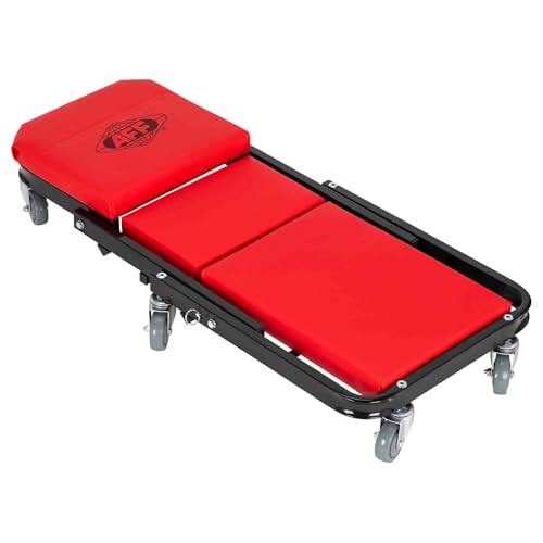 AFF 2-Way Mechanic Creeper & Shop Stool - Heavy Duty Garage Stool with Wheels Converts to Creeper - for Garage & Shop Use - style: 2-Way Creeper Seat