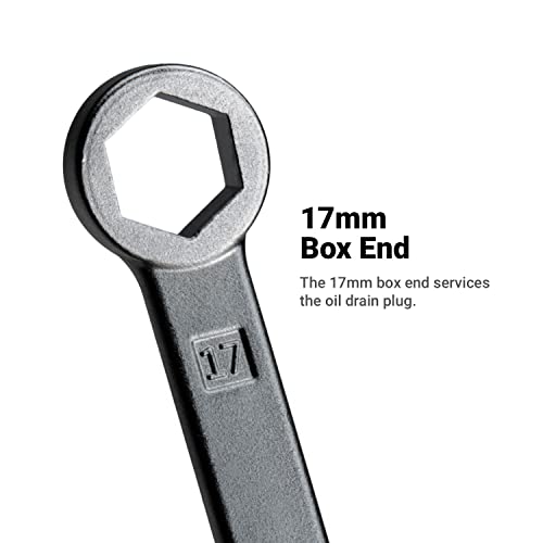 Capri Tools Oil Drain Plug Wrench, Compatible with BMW and Mercedes-Benz, 17 mm and 14 mm Sockets
