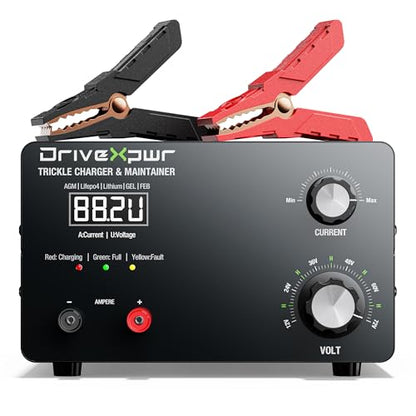 Adjustable Battery Charger 12V 24V 36V 48V 60V 72V,16A Automatic Battery Maintainer,Battery Desulfator Maintainer for Lead-Acid LiFePO4 Lithium,Suit Automotive Golf Cart Truck Lawn Mower(X40)