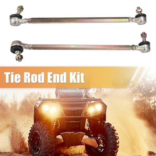 ACROPIX 26cm 10.24" Steering Tie Rod End Tie Rod Link Fit for 50cc 70cc 90cc 110cc 125cc 150cc ATV Quad Four Wheeler with Ball Joint Accessories - Pack of 2 - size: 260mm