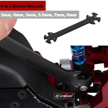 RC Tool Kit 1.5/2.0/2.5/3.0mm Hex,4.0/5.5/7.0/8.0mm Nut Driver,17mm Wheel Hex,Shock Plier,Bearing Tool,Screwdriver Set for 1/10 Trx4 Slash 4X4 BL-2S SCX10 III,SENTON L0S1 1/8,1/6 Trx6,Blue - color: Navy Blue(1set)