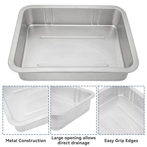 Oil Drain Pan, Universal Metal Oil Change Container with Easy Grip Edges 7-8L Capacity for Cars Motorcycles Boats, Durable Construction for Professional Mechanics and DIY Enthusiasts - size: 10L, style: 7-8L