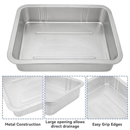 Oil Drain Pan, Universal Metal Oil Change Container with Easy Grip Edges 7-8L Capacity for Cars Motorcycles Boats, Durable Construction for Professional Mechanics and DIY Enthusiasts - size: 10L, style: 7-8L