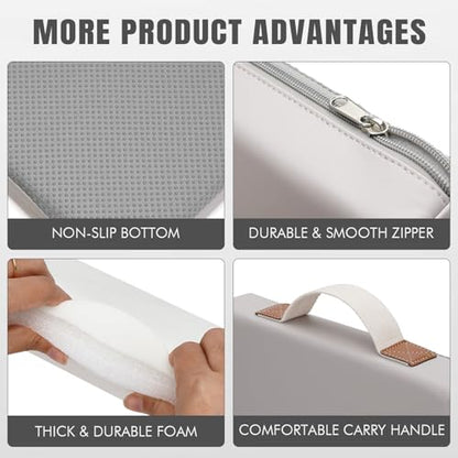 HappyPicnic Waterproof Garden Kneeling Pad - 2" Thick Soft Foam Kneeling Mat for Gardeners with Handle & Removable Cover, Knee Support for Bathing, Grey - color: Grey
