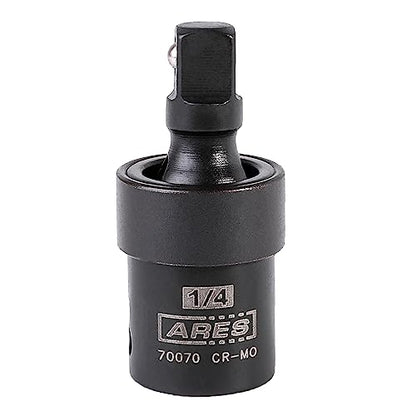 ARES 70070-1/4-inch Drive Impact Universal Joint - Chrome Moly Flexible U-Joint Socket Accesses Hard to Reach Fasteners and Meets ANSI/ASME Specifications - size: 1/4-Inch Standard