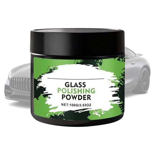 Windshield Polishing Powder,100g Cleaning Powder for Windshield, Glass Water Spot Remover,Glass Polishing Powders, for Outdoor Garage Vehicle Car Truck SUV RV Sedan