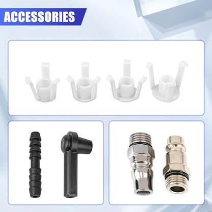1L Capacity Pneumatic Brake Fluid Bleeder Extractor Tool Vacuum Brake Bleeder Kit Change Set with Adapters, Plugs and Hose | Apply to Car, Truck, Motorcycle, 90-120PSI