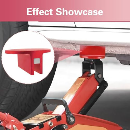 Universal Magnetic Jack Pad, 0.37" Aluminum Grooved Magnetic Jack Pad Pinch Weld Adapter, Pinch Weld Frame Rail Adapter with Large Slotted, Universal Auto Repair Tool for Most Cars (Red) - color: Red