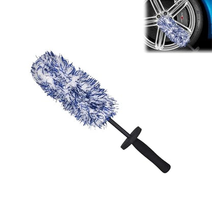 Wheel Barrel Brush, 2026 New Car Wheel Cleaner Brushs Long Handle Microfiber Wheel, Non Scratch Car Detailing Brush for Rim Cleaning and Car Detailing (1Pcs Blue) - color: 1Pcs Blue