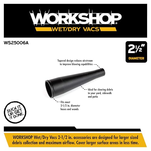 WORKSHOP Wet/Dry Vacs WS25006A 2-1/2-in. Blower Nozzle Vacuum Attachment