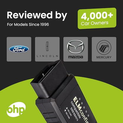 OHP FORScan ELM327-based OBD2 to USB Diagnostic Scan Tool with MS-Can/HS-Can Switch for Ford Lincoln Mazda Mercury Vehicles