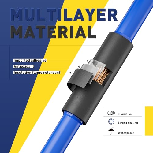 haisstronica 220PCS Heat Shrink Tubing Kit, 3:1 Adhesive Lined Heat Shrink Tube with 350W Mini Heat Gun, Waterproof Insulated Shrink Wrap for Automotive Marine Wiring Repair - size: 220 PCS