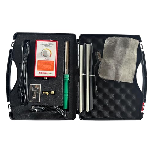 Plastic Welding Kit, 200W Welder Soldering Iron Gun, Car Bumper Repair Kit With Adjustable Control Box, 2 Tips, 2 Wire Mesh, 32 Rods for Crack/Electronics Repair