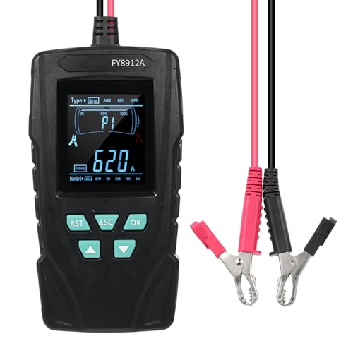 Weytoll Car Battery Tester 12V/24V, 50-1999 CCA Automotive Alternator Diagnostic Tool, Digital Auto Battery Analyzer, Resistance Voltage Discharging Analysis for Truck Van Boat Motorcycle ATV SUV
