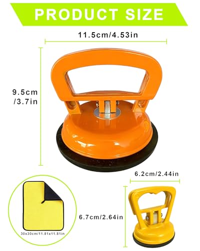 3 Pack Metal Car Dent Puller, 110lbs Strong Dent Remover Tool for Car, Aluminum Alloy Paintless Dent Removal Kit, Heavy Duty Dent Puller Kit for Hail Damag（1pcs Large + 2pcs Small Suction Cups） - color: B/3PCS Metal Suction Cup