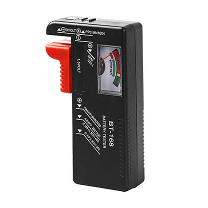 1Pcs Battery Tester Checker, Universal Battery Checker Model BT-168for AA AAA C D 9V 1.5V Button Cell Batteries Smal Electrical Equipment (Requires No Battery for Operating) | Universal Battery Tester Checker For Button Cell Model BT-168 Requires No Batte