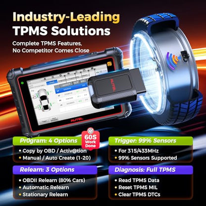 Autel MaxiPRO MP900TS Scanner: 2026 8in MP900-TS up of MaxiSYS MS906 PRO MS906TS MP900BT MK900-TS, Full TPMS as MS906 Pro-TS, Car Bidirectional Scan Tool, 40+ Service, All System, CAN FD&DOIP, OS 11.0