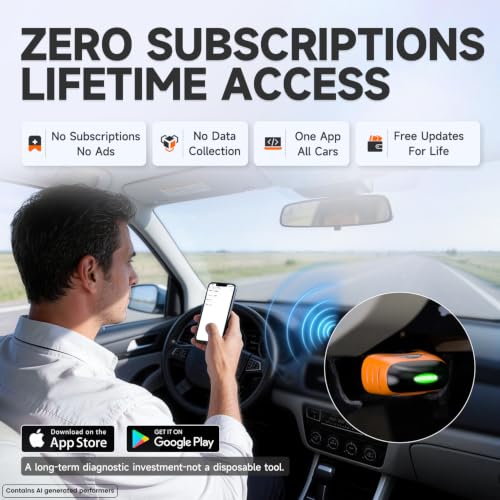 AUTOPHIX 3210Pro Bluetooth OBD2 Scanner with ABS SRS Transmission Live Data | Read and Clear Engine Codes, Customizable HUD Dashboards for iPhone and Android, Lifetime Updates Included, No Subscription