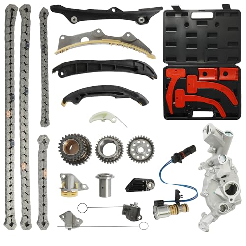 Timing Chain Kit Oil Pump Timing Tool Kit For Jeep Dodge Ram 3.6L 2011-2016 | For Jeep Cherokee Wrangler Dodge Durango Grand Caravan Challenger Ram ProMaster 1500 2500 3500 3.6L V6 2011-2016 5184352AF