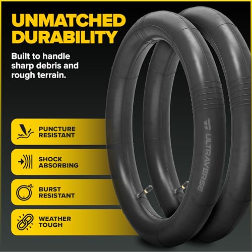 Ultraverse 20x4.0, 24x4.0, 26x4.0, 20x3.0, 26x3.0, 16x4.0/3.0, Inner Tubes | Schrader Valve, Ideal for Mountain Bikes & E-Bikes with Fat Tires, Durable & Reliable 2 Pack with Tire Levers - size: 24 inch x 4.0