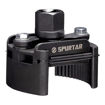 Spurtar Adjustable Oil Filter Wrench 2-3/8 to 3-1/8 inch 60-80mm Universal | Oil Filter Removal Tool 1/2'' Drive Cap Style Oil Filter Tool Fits Small Medium-sized Spin-on Oil Filters UTV JetSkis