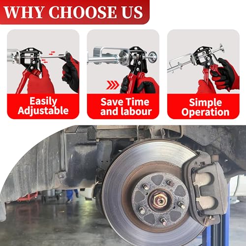 Dual Piston Brake Caliper Compressor, Brake Caliper Compression Tool, Disc Brake Piston Compressor Tool & Brake Pad Spreader for Brake Pad Replacement, Brake Caliper Tool for Most Cars, SUVs & Trucks - size: Dual Brake Pad Spreader