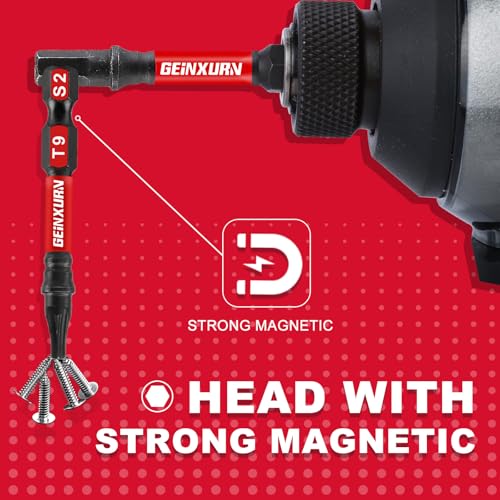 Geinxurn 51 Pieces T9 Impact Tough Magnetic Screwdriver Bit Set, 2 In. #9 Torx Head Power Bit Set, S2 Alloy Steel T9 Star Bit with 1Pc Impact Bit Holder - size: 2"-51PCS, style: T9