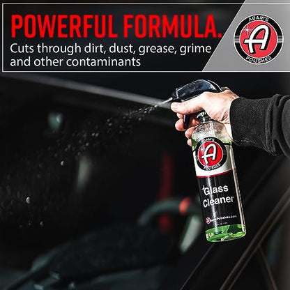 Adam's Polishes Glass Cleaner - Steak Free Car Wash Window Cleaner, All-Natural Streak Free Formula For Car Cleaning, Safe On Tinted & Non-Tinted Glass, Won't Strip Car Wax or Coating - size: 16 fl. oz