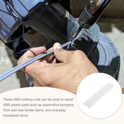 MECCANIXITY 10 Inch Plastic Welding Rods, Double-Strand Round Sticks ABS Welding Rods for Plastic Welder Kayak Car Bumper Repair Pack of 30 Dia 5mm, White - color: White, size: 10 Inch