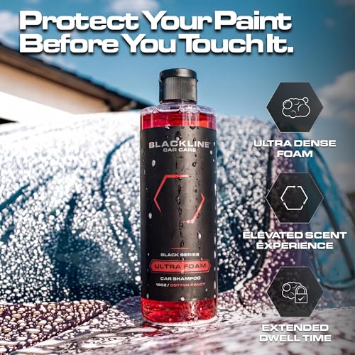 Blackline Automotive Extreme Foaming Car Shampoo - Extreme Ultra Foam Perfect for Ceramic Coatings - Compatible with Foam Cannon for Pressure Washer (16 Fl Oz, Cotton Candy) - size: 16 Fl Oz (Pack of 1)
