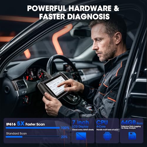 XTOOL IP616 V2.0 Bidirectional Scan Tool, No Subscription Fee, AI-Assisted Full System OBD2 Scanner Diagnostic Tool, 34+ Resets, Active Test, EPB, Injector Test, CAN FD & DoIP, FCA