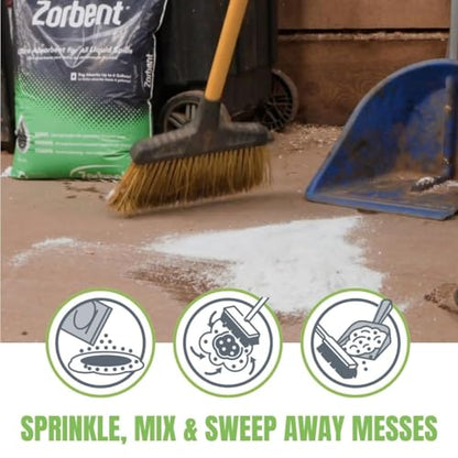 Zorbent Oil Spill Absorbent | 1 Cu Ft Bag Cleans up to 6 Gallons of Liquid. Replaces 90 lbs of Clay. Non-Toxic, Low-Dust, with Cleaning Agent. For Fast Industrial Spill Cleanup - size: 960 Ounce (Pack of 1)