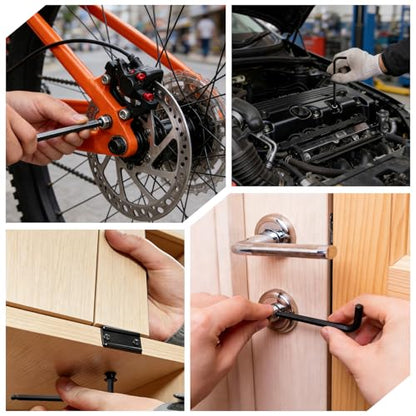 4Pcs 2.5mm Ball End Hex Key Wrench, Long Allen Wrench, CR-V Steel with Black Oxide Finish, L-Shaped Repairing Tool for Furniture, Bike, and Equipment Maintenance - size: 2.5mm, style: Long 4pcs