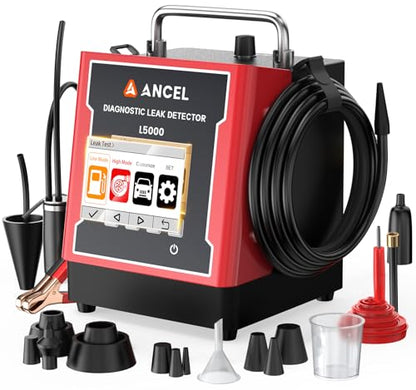 ANCEL L5000 Classic Automotive Smoke Machine with Built-in Air Pump, Adjustable 0.4–20 PSI Pressure, LCD Screen, Smoke Diagnostic Leak Detector for EVAP, Intake, Exhaust, Turbo & Cooling Systems - color: Black