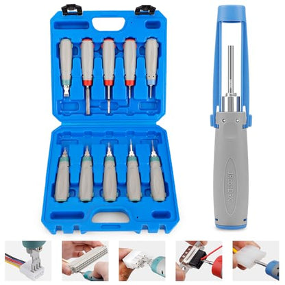 JRready 10PCS Pin Removal Tool Kit, Pin Electrical Terminal Release Tool Set for Molex, Harting, D SUB Connectors-JRconDRK00A10-04 - size: 10pcs JRconDRK Pin Rmoval Tools