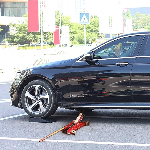 OULEME Low Profile Car Service Ramp with Anti-Slip Pads, 4 Pack for Oil Changes and Lift Vehicle Maintenance, Low-Chassis Racing Sports Car Tire Ramps for Jack Support - size: L17" (4 Pack)