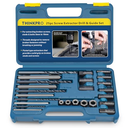 Broken Bolt Extractor, 25 PCS Drill Bit Extractor Set,Easy Out Drill Bit Guides,Drill Extractor Kit for Removing Stripped,Damaged,Rusted, Rounded-Off Bolts, Automotive Nuts & Screws - color: 25-piece