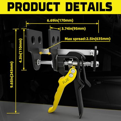 KJE 29100 Brake Caliper Compression Tool, Brake Pad Spreader for Single Dual Quad Piston Brake Pad Replacement, Heavy Duty Caliper Piston Compressor Tool Compatible with Most Cars & Light Trucks