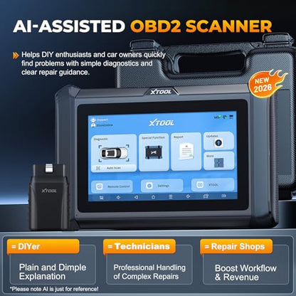 XTOOL D7W OBD2 Scanner Diagnostic Tool Wireless Bidirectional Scan Tool | Full System 39+ Resets AI-Assisted Car Scanner Upgrade of D7/D7S/D7BT ECU Coding PMI, 3-Yr Update, 4000+ Active Test, FCA SGW